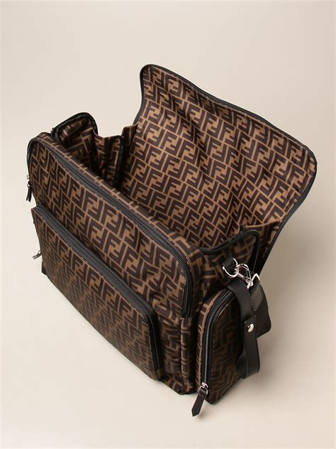 fendi nylon embossed logo diaper bag|Fendi diaper bag sale.